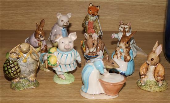 A collection of ten Beswick Beatrix Potter figures,